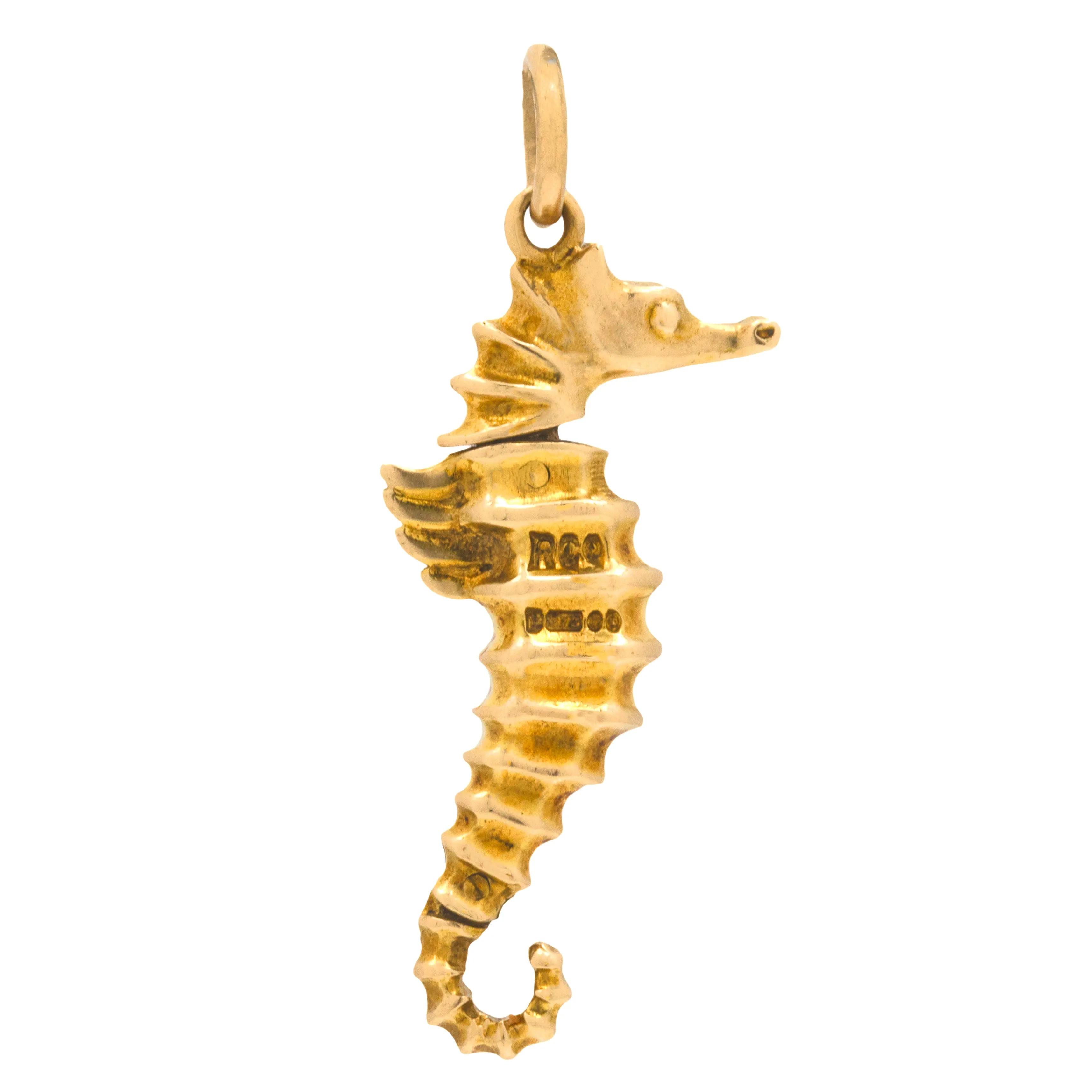 9ct Gold Articulating Seahorse Charm
