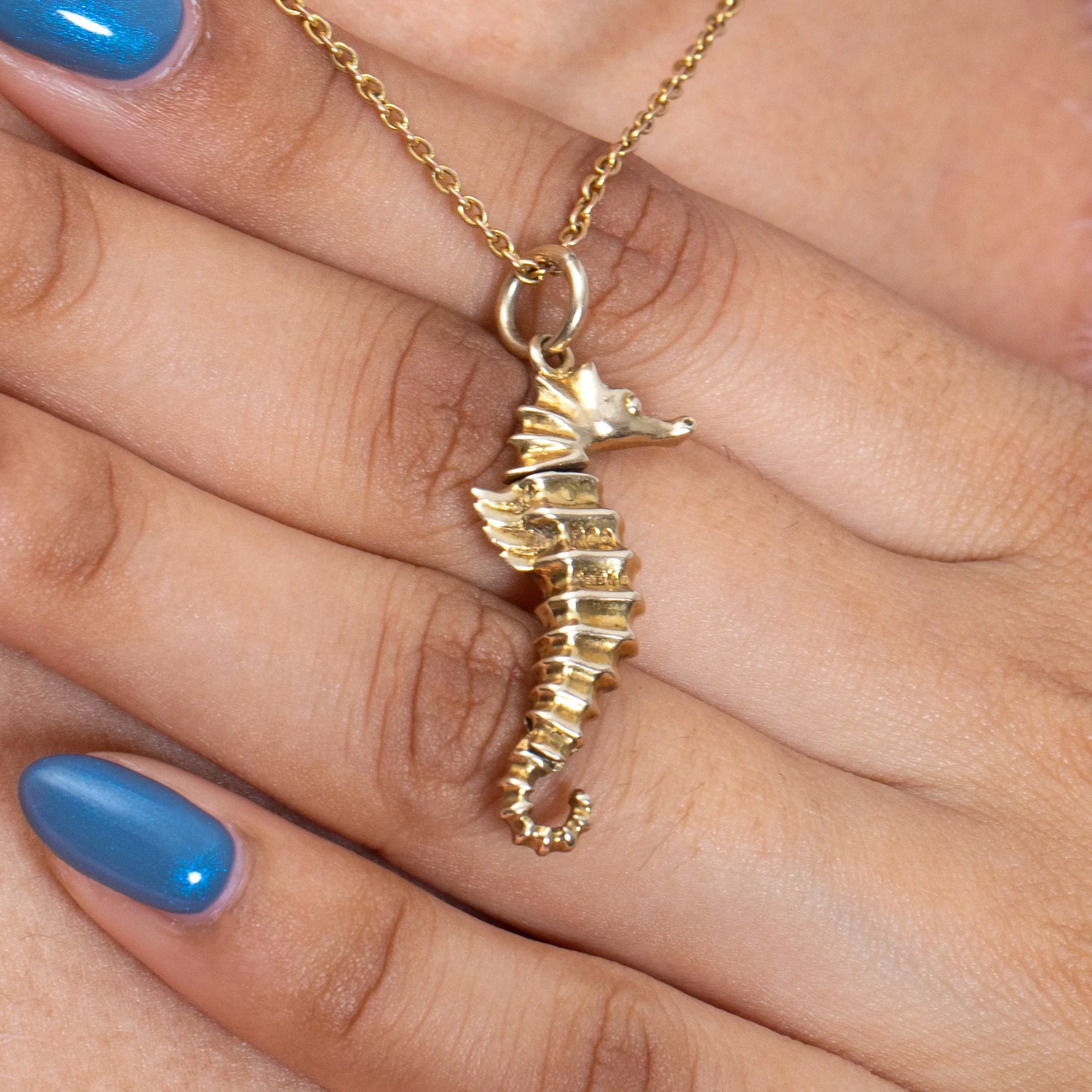 9ct Gold Articulating Seahorse Charm