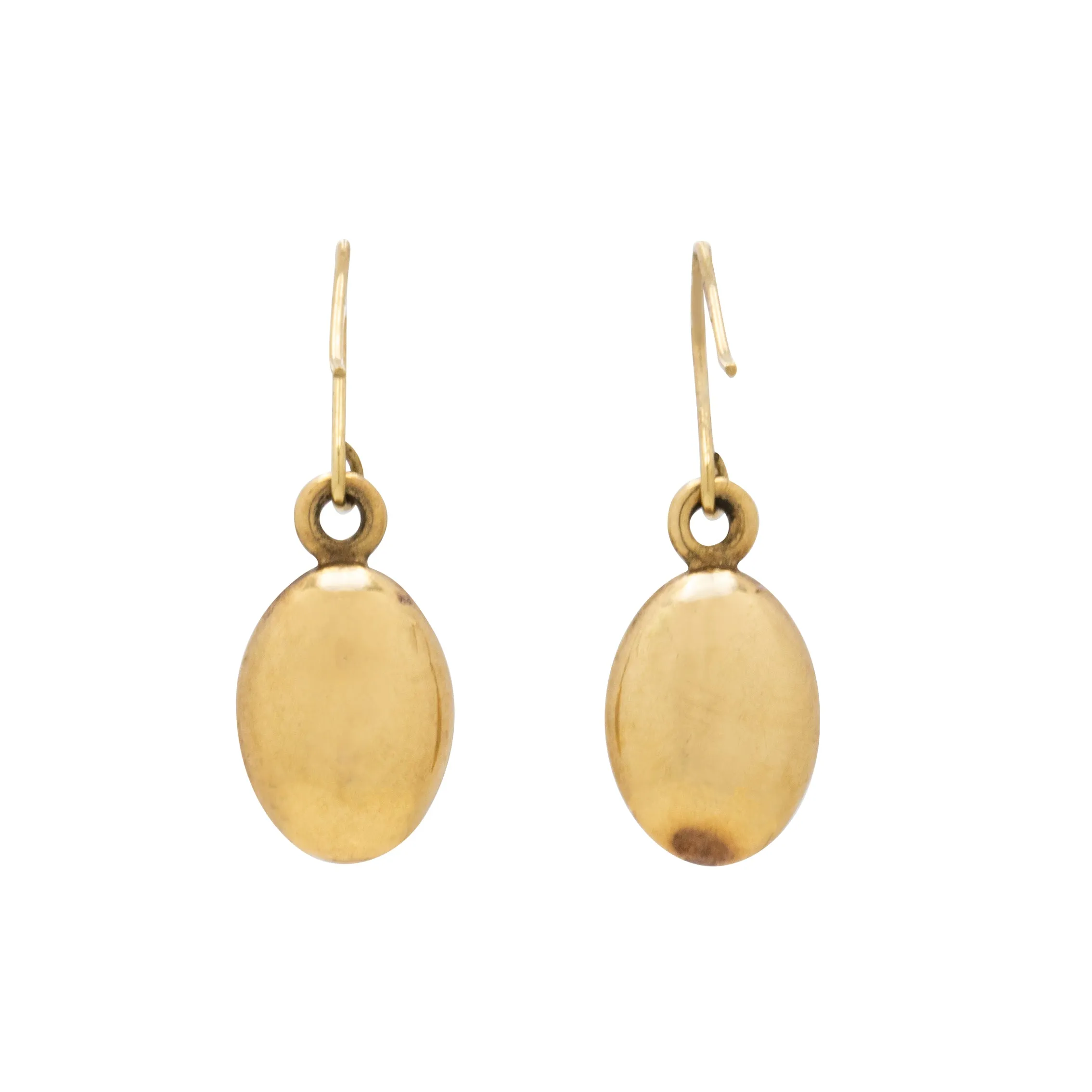 9ct Gold Coffee Bean Drop Earrings