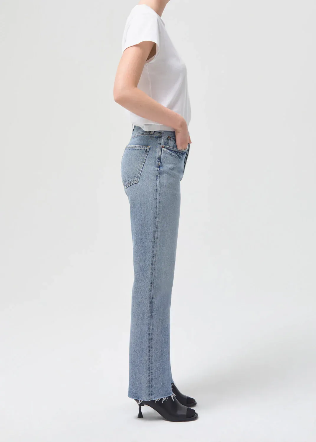 AGoldE - Lana Mid Rise Vintage Straight in Sway