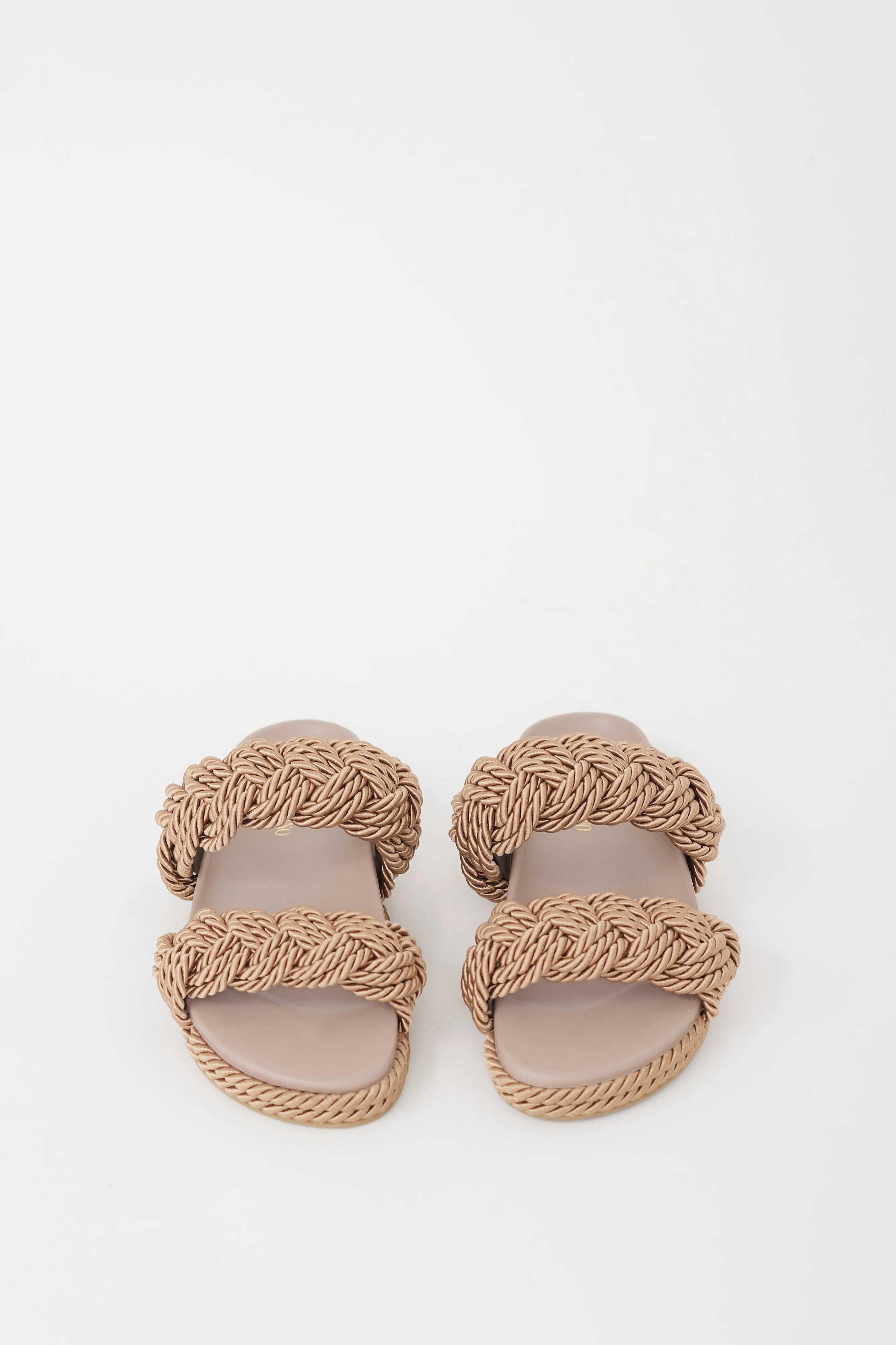 Beige Rope Rockstud Torchon  Sandal