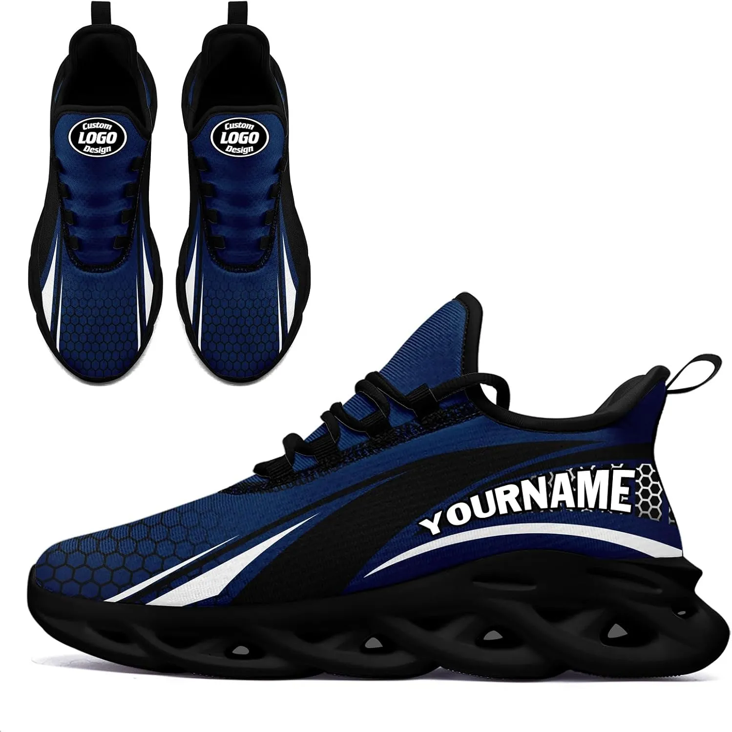 Custom Men's Baseball Shoes Personalized Print Name Logo Women's Lightweight Breathable Sneakers Sports Running Shoes