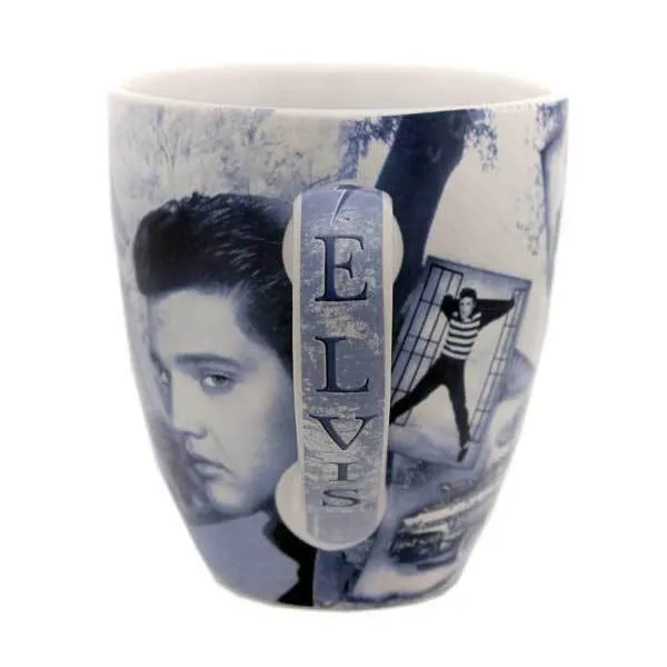 Elvis Presley's Graceland Blue Sepia Mug