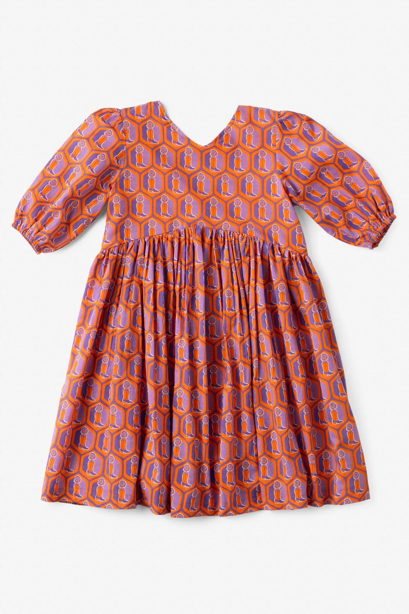 Girls Lotus Relaxed Fit Dress - Boot Print (Sizes 2-6)