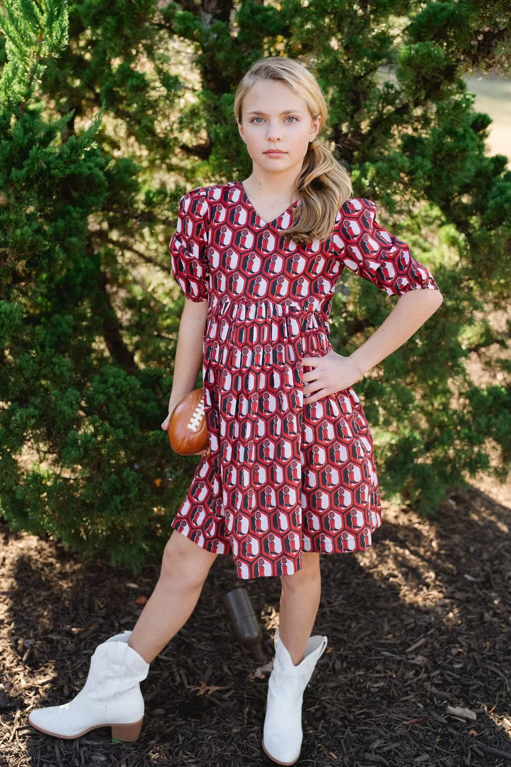 Girls Lotus Relaxed Fit Dress - Boot Print (Sizes 2-6)