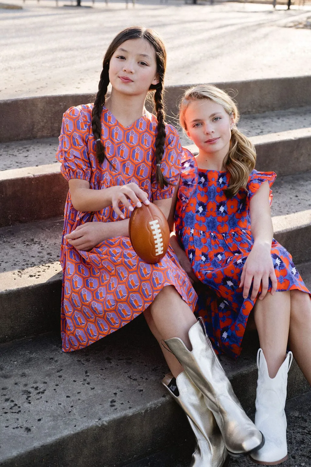 Girls Lotus Relaxed Fit Dress - Boot Print (Sizes 2-6)