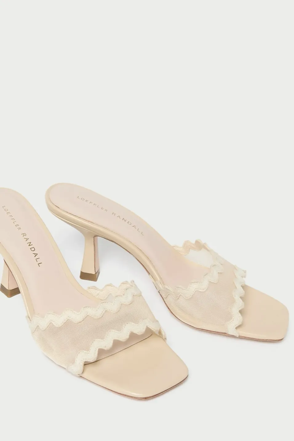 Milena Scalloped Mesh Mule