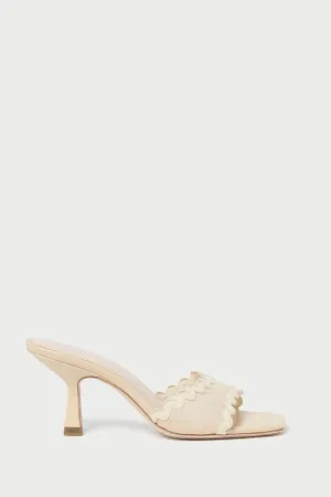 Milena Scalloped Mesh Mule