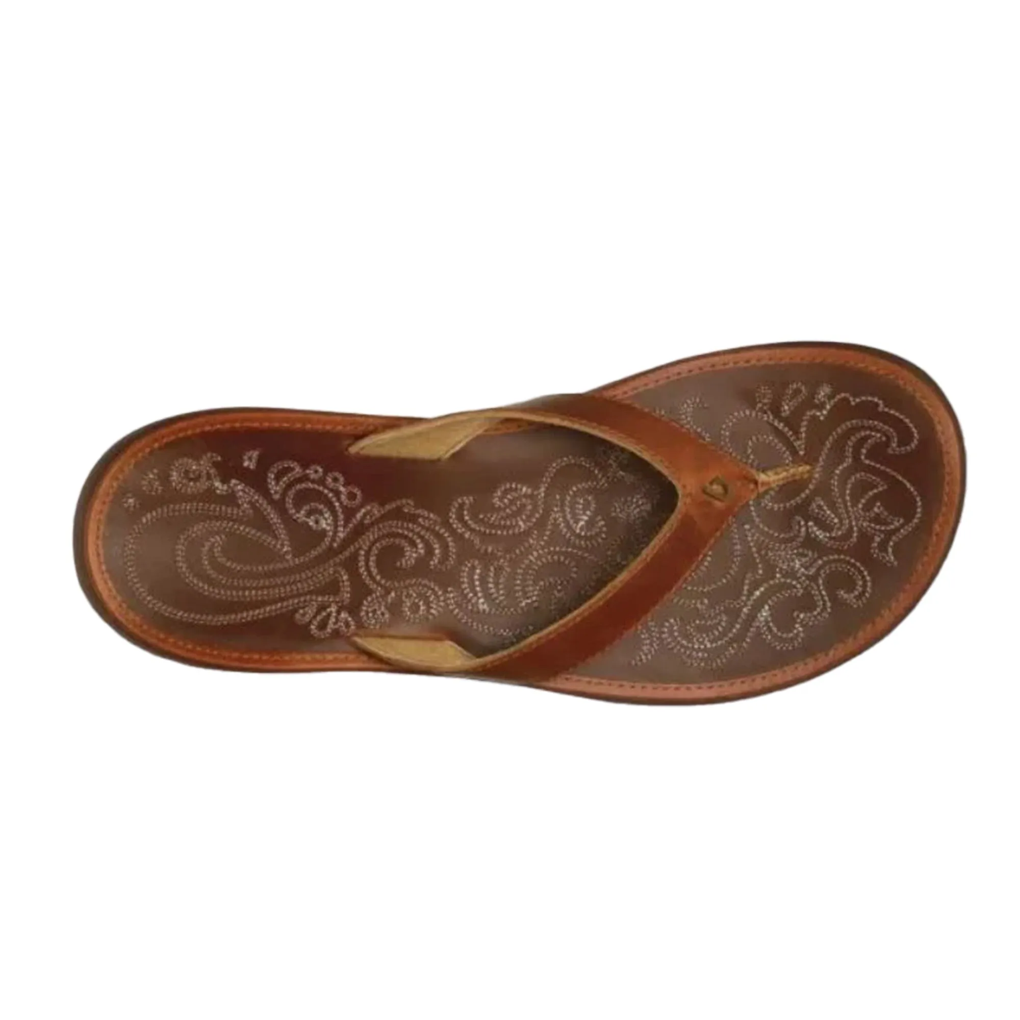 OluKai Women's Leather "Paniolo" Sandals- Natural