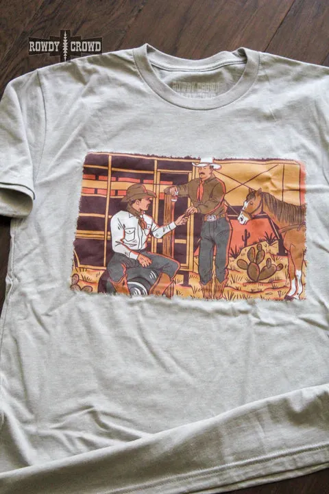 Online Exclusive | Like A Cowboy Short Sleeve Graphic Tee in Cream