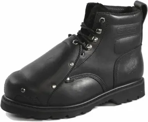 Rhino Men's 6MS01 6" Steel Toe Metatarsal Leather Work Boot (8.5, Black)