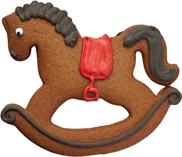 Rocking Horse Cookie Cutter with Embossed Detail 7cm