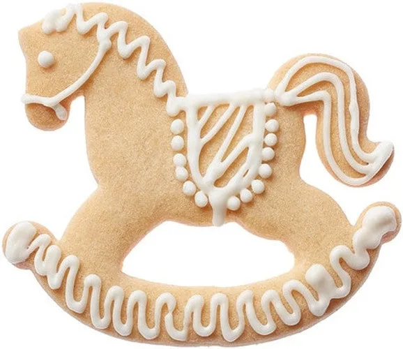 Rocking Horse Cookie Cutter with Embossed Detail 7cm