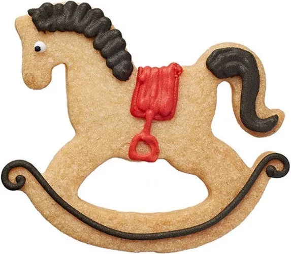 Rocking Horse Cookie Cutter with Embossed Detail 7cm