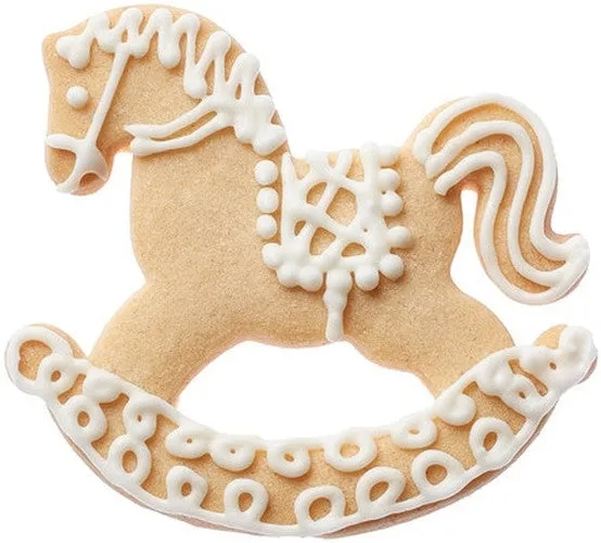 Rocking Horse Cookie Cutter with Embossed Detail 7cm