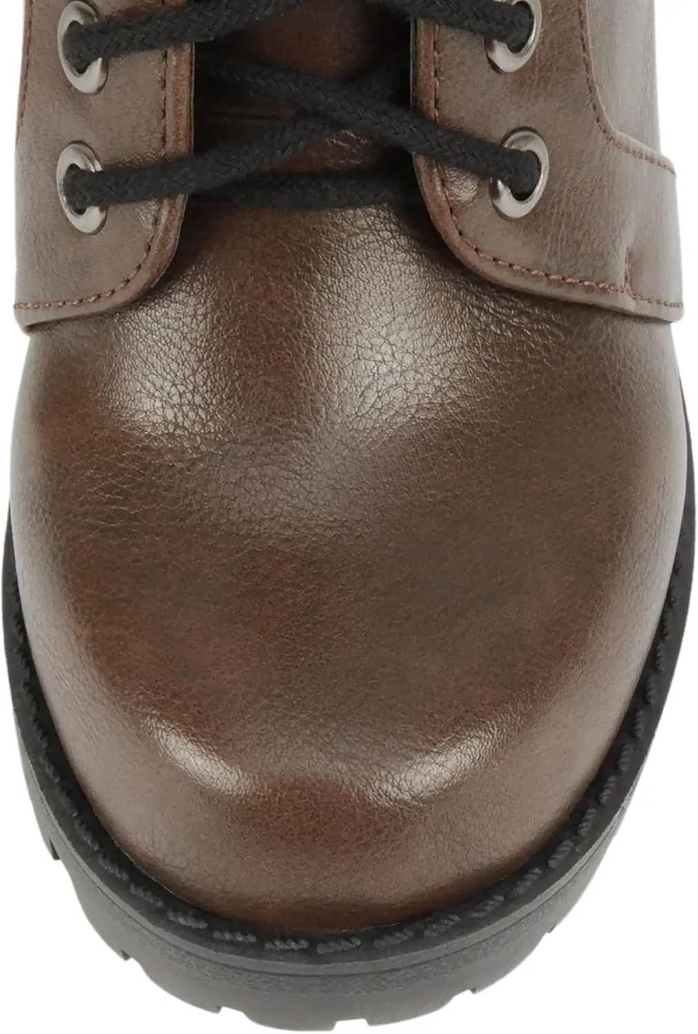 Soda Chalet  Fashion Lace up Military Inspired Ankle Boot with Stacked Heel and Side Zipper