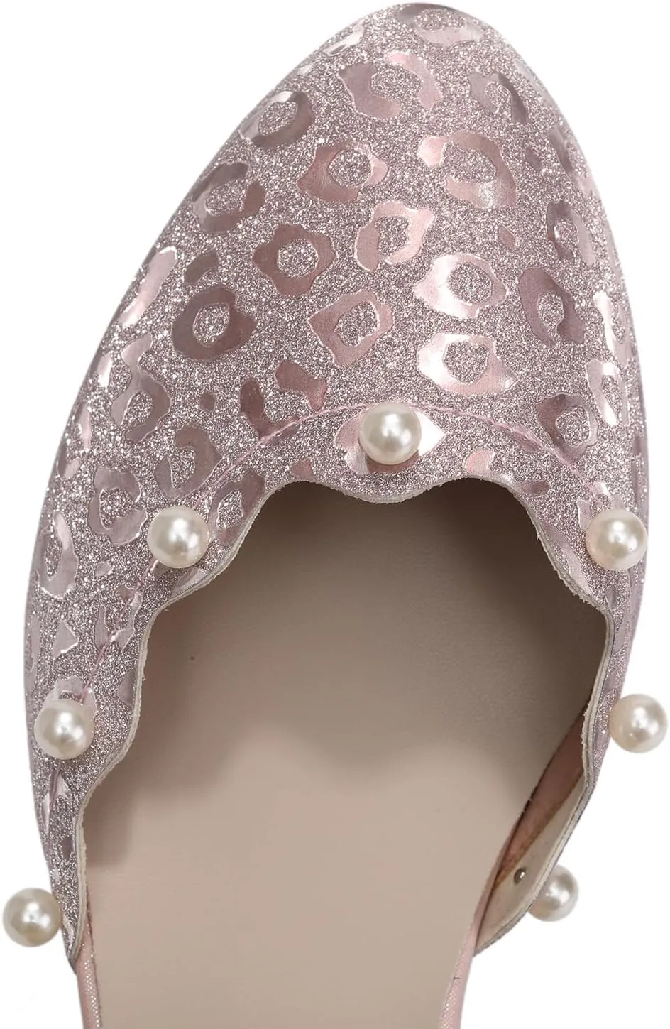 SWDZM Girls Dress Shoes Low Heel with Corals Glitter Princess Wedding Party Sandals for Little Big Kids