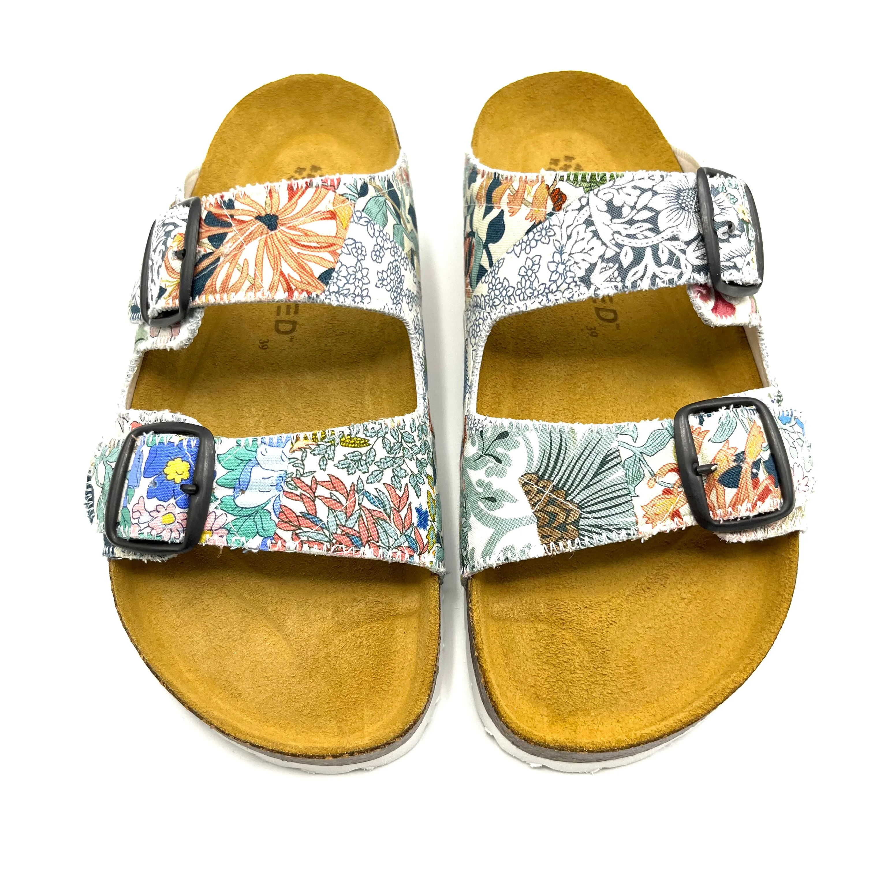 Thora 2-Buckle Sandals | Patchwork Blossom 03 EU39/US9
