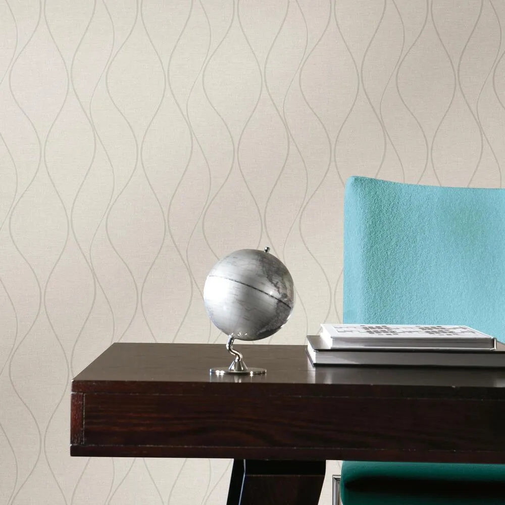 Wave Ogee Peel and Stick Wallpaper