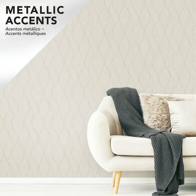 Wave Ogee Peel and Stick Wallpaper