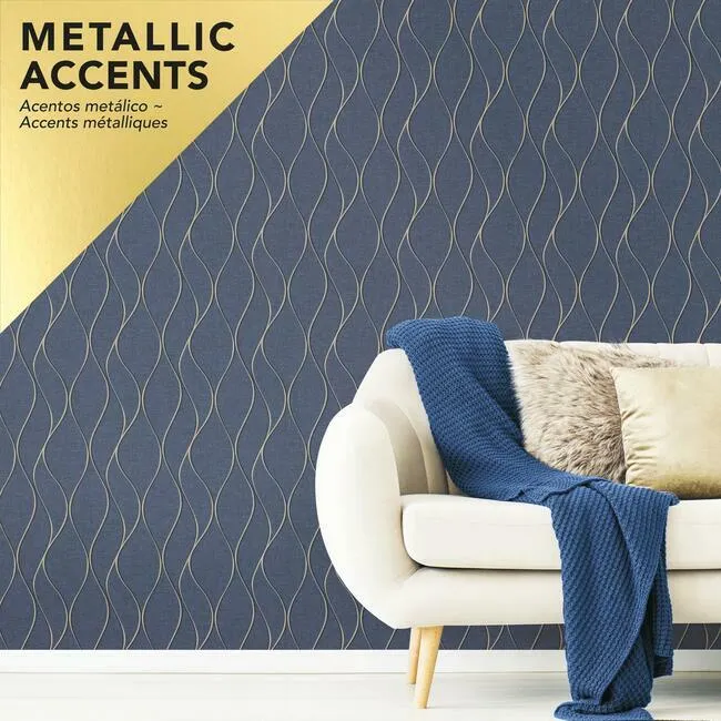 Wave Ogee Peel and Stick Wallpaper