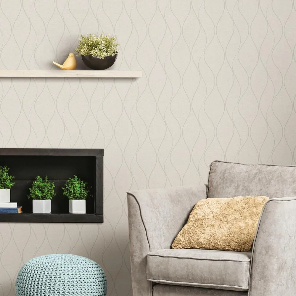 Wave Ogee Peel and Stick Wallpaper