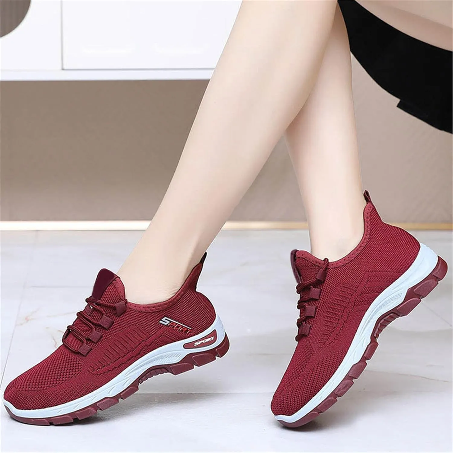 Womens Slip On Walking Shoes Mens Wide Toe Box Shoes Comfort Lightweight Breathable Sock Shoe Non-Slip Mesh Casual Fashion Tennis Running Sneakers for Gym Travel Work Shopping Unisex