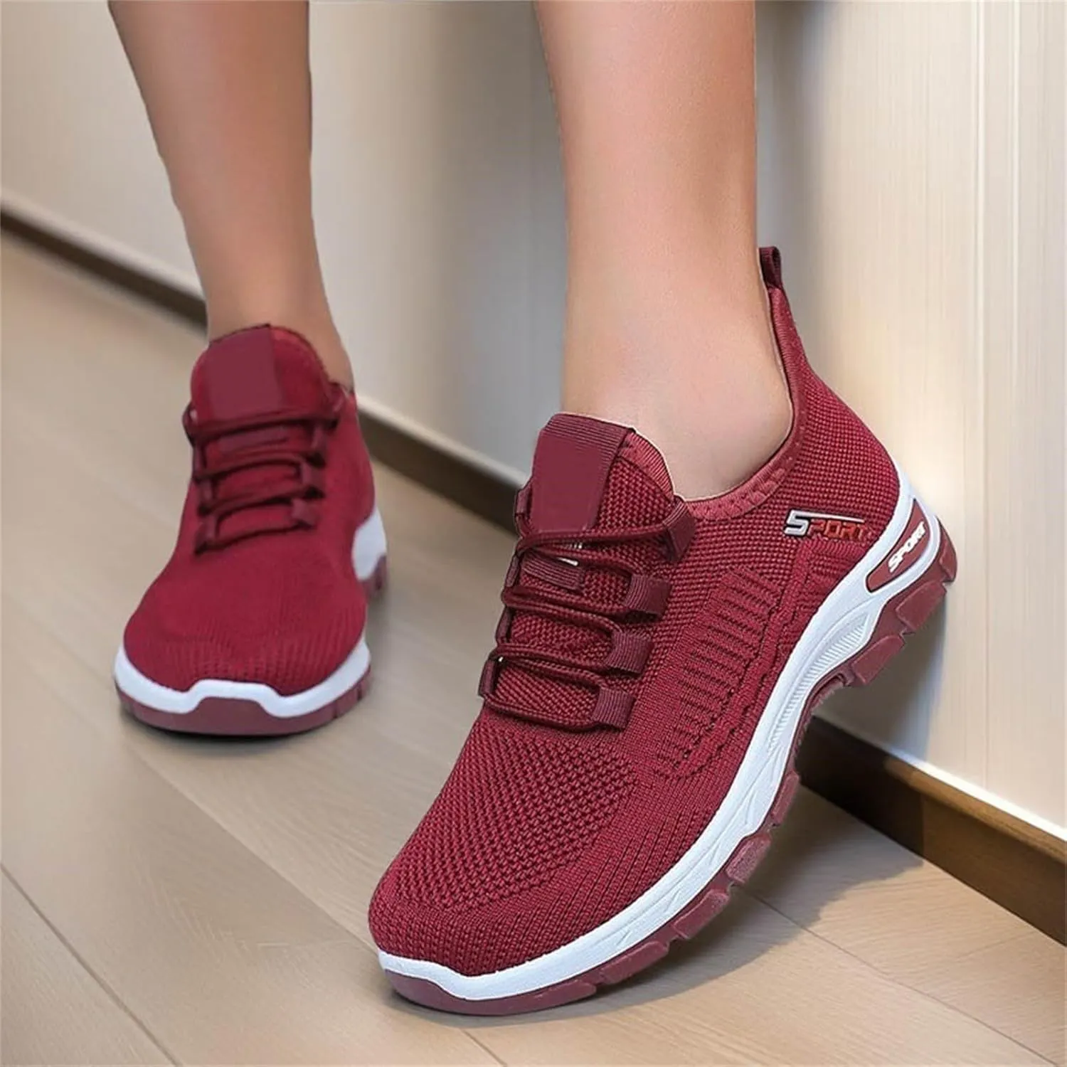 Womens Slip On Walking Shoes Mens Wide Toe Box Shoes Comfort Lightweight Breathable Sock Shoe Non-Slip Mesh Casual Fashion Tennis Running Sneakers for Gym Travel Work Shopping Unisex